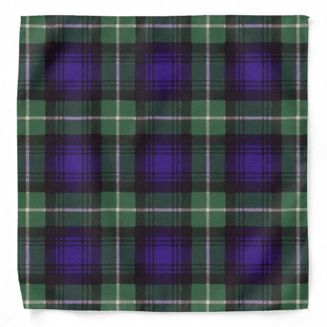 Lamont clan Plaid Scottish tartan Bandana (Front)