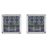 Lamont clan Plaid Scottish tartan Cufflinks (Front)