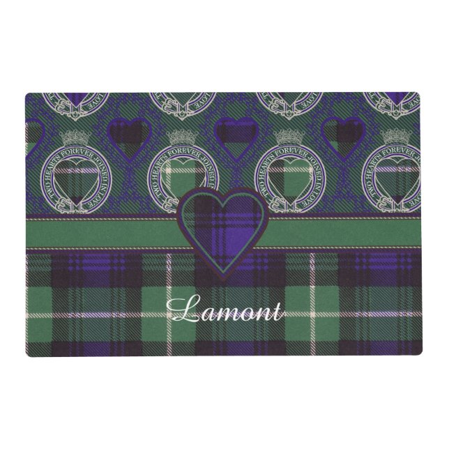 Lamont clan Plaid Scottish tartan Placemat (Front)