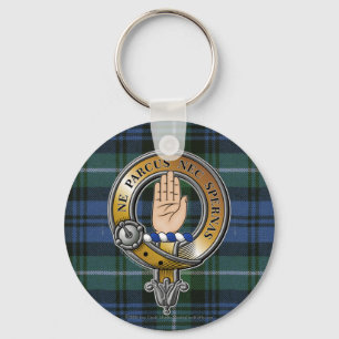 Lamont Tartan & Badge Keychain