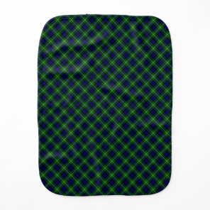Lamont tartan blue green plaid burp cloth