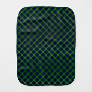 Lamont tartan blue green plaid burp cloth