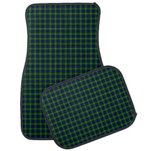 Lamont tartan blue green plaid car mat