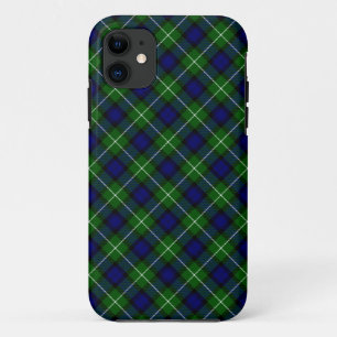 Lamont tartan blue green plaid iPhone 11 case