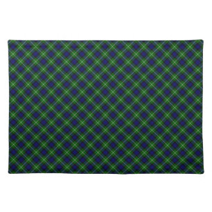Lamont tartan blue green plaid cloth placemat