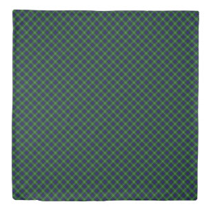 Lamont tartan blue green plaid duvet cover
