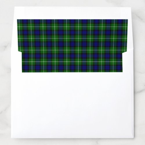 Lamont tartan blue green plaid envelope liner