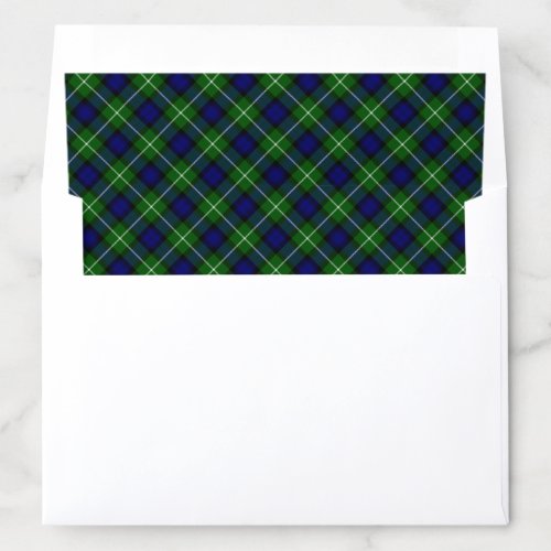 Lamont tartan blue green plaid envelope liner