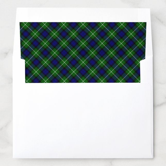 Lamont tartan blue green plaid envelope liner (In Envelope)