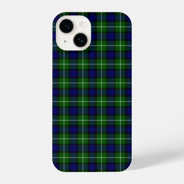Lamont tartan blue green plaid iPhone case (Back)