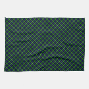 Lamont tartan blue green plaid kitchen towel