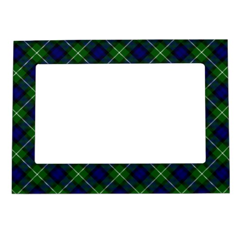 Lamont tartan blue green plaid magnetic picture frame