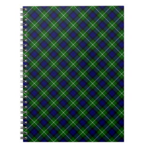 Lamont tartan blue green plaid notebook