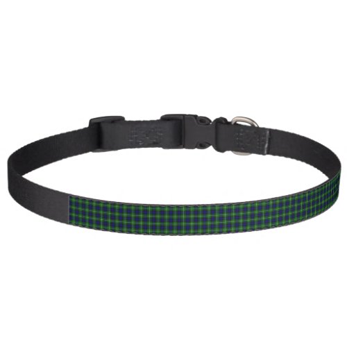 Lamont tartan blue green plaid pet collar