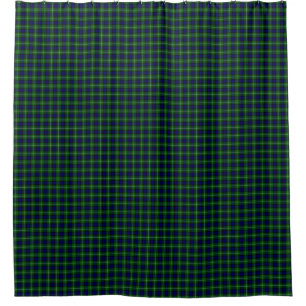 Lamont tartan blue green plaid shower curtain