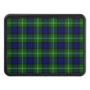 Lamont tartan blue green plaid tow hitch cover