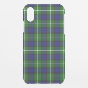 Lamont tartan blue green plaid iPhone XR case