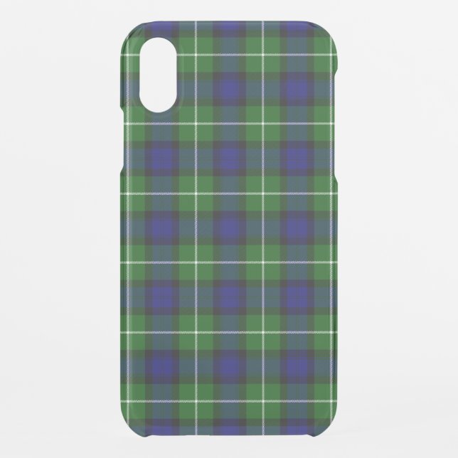 Lamont tartan blue green plaid uncommon iPhone case (Back)