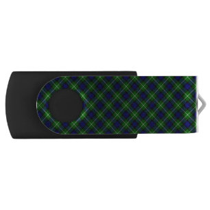 Lamont tartan blue green plaid USB flash drive