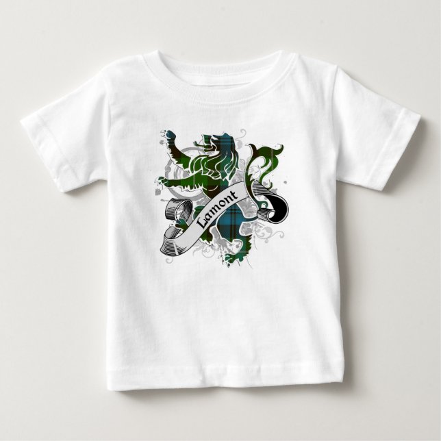 Lamont Tartan Lion Baby T-Shirt (Front)