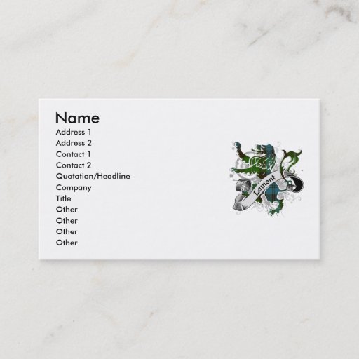 Customizable Lamont Tartan Lion Business Card Templates