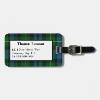 Lamont Tartan Plaid Luggage Tag