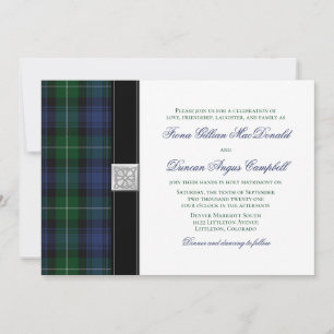 Lamont Tartan Scottish Celtic Wedding Invitation