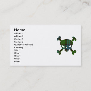 Lamont Tartan Skull No Banner Business Card
