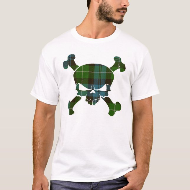 Lamont Tartan Skull No Banner T-Shirt (Front)