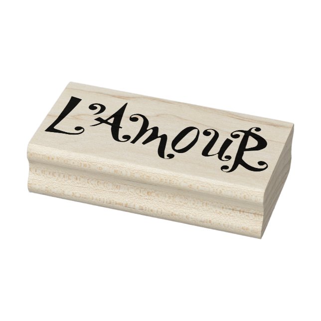 L'Amour (Love) French Retro Rubber Art Stamp (Stamp)