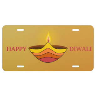 Lamp And Flame License Plate