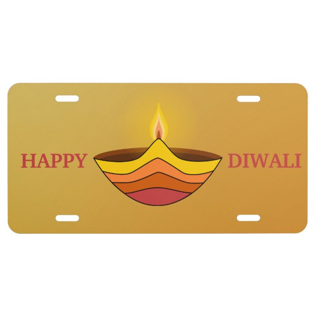 Lamp And Flame License Plate (Front)