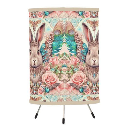 Lamp Bunny Rabbit Fairy Princess Shabby Chic Style (Back)