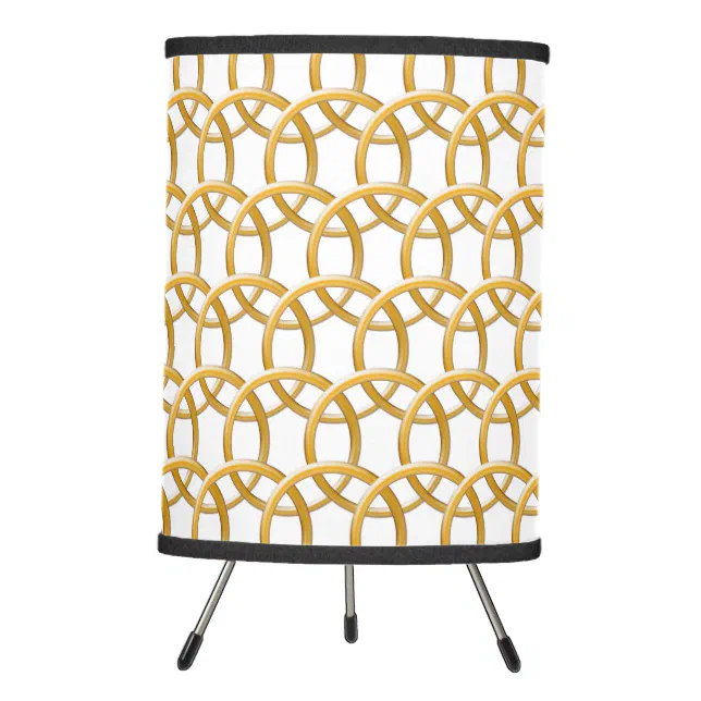 Lamp - Interlocking Golden Yellow Rings (Front)