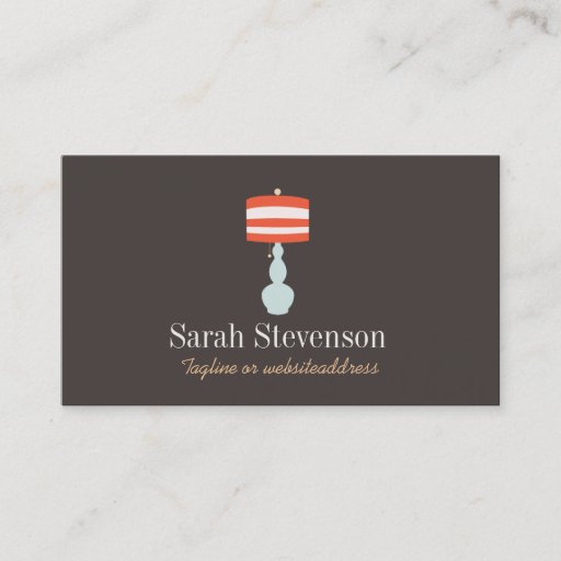 Customizable Chic Lamp Business Card