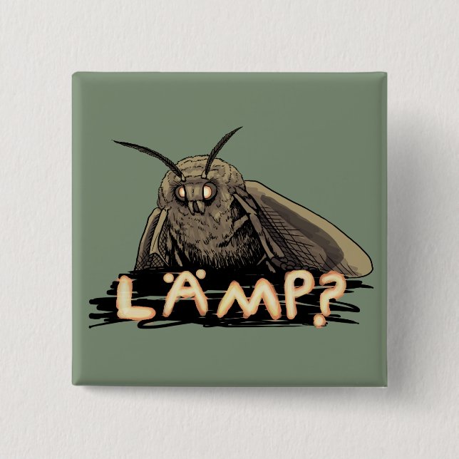 Lamp? Moth Meme Button (Front)