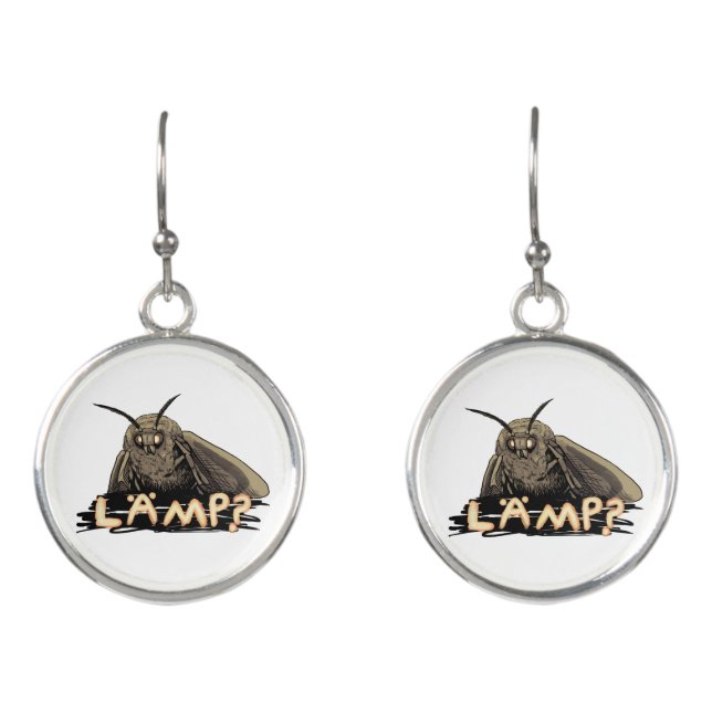 Lamp? Moth Meme Earrings (Front)