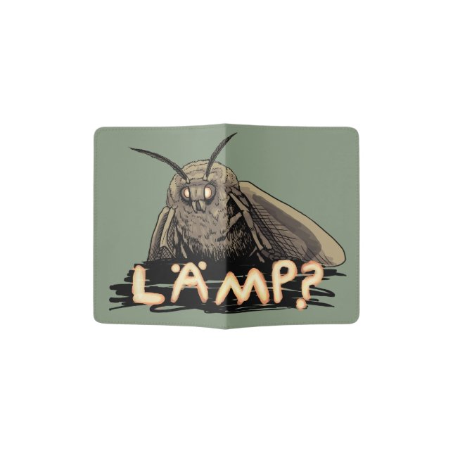 Lamp? Moth Meme Passport Holder (Opened)