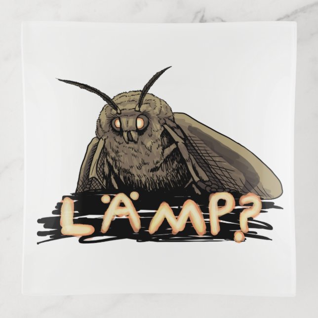 Lamp? Moth Meme Trinket Tray (Front)