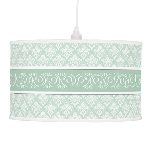 Lamp _ Pendant _ Soft Jade Damask