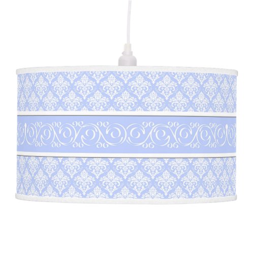 Lamp _ Pendant _ Wedgewood Blue Damask