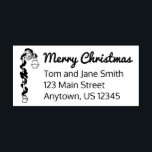 Lamp Post Light Garland Merry Christmas Holiday Rubber Stamp<br><div class="desc">Rubber stamp features an original marker illustration of a bishop's crook lamppost decorated with garland for the holiday season, and MERRY CHRISTMAS in a fun font. Simply personalize with your address information. This design is also available on other products. Don't see what you're looking for? Need help with customization? Contact...</div>