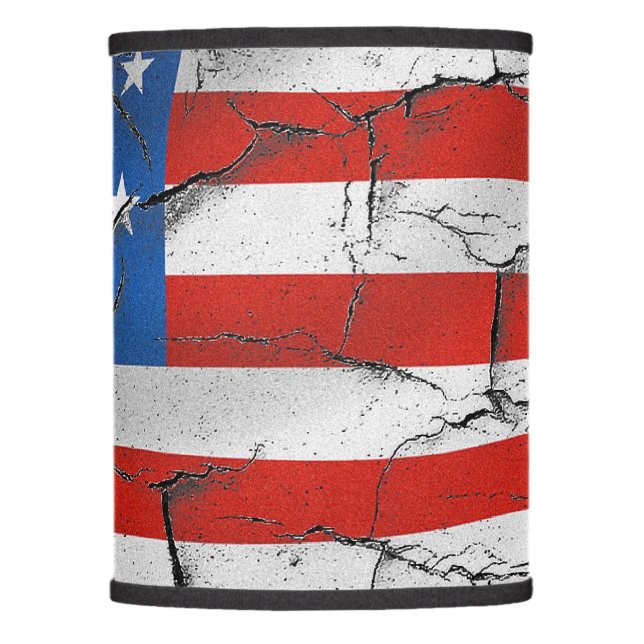 Lamp Shade American Flag Rustic Cracked Lamp Shade (Front)