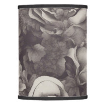 Lamp Shade Black and White Floral