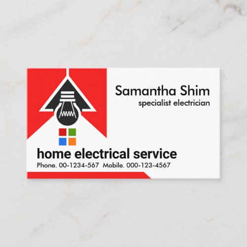 Lamp Shade Electrical Light Power Business Card