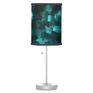Lamp Shade in Hot Teal Cubes