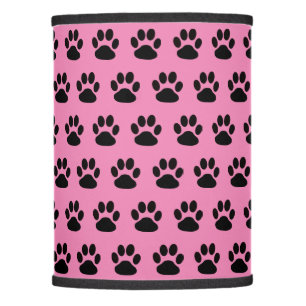 Lamp Shade Paw Prints Dog or Cat Lamp Shade - Pink