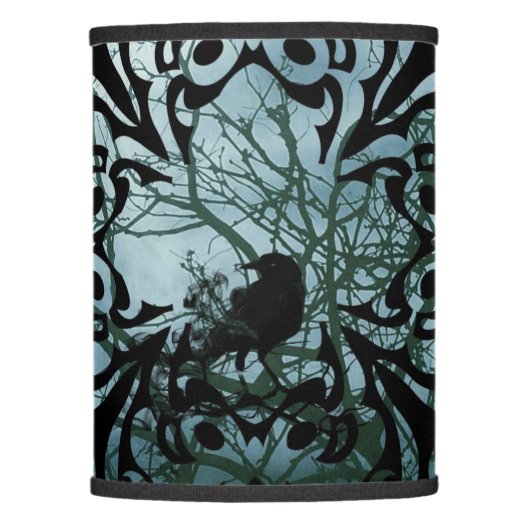 Lamp Shade - Sitting Raven (Front)