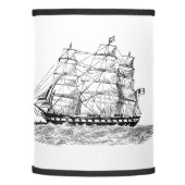 Lamp Shade with Vintage Sailing Schooner Ship (Left)