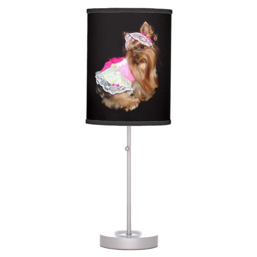 lamp, table lamp of a Yorkie (Front)